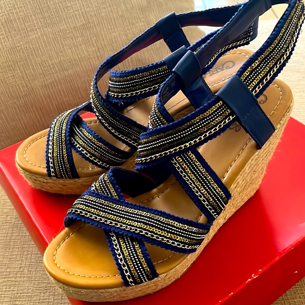 Carlos by Carlos Santana wedge sandals NIB - Picture 2 of 7
